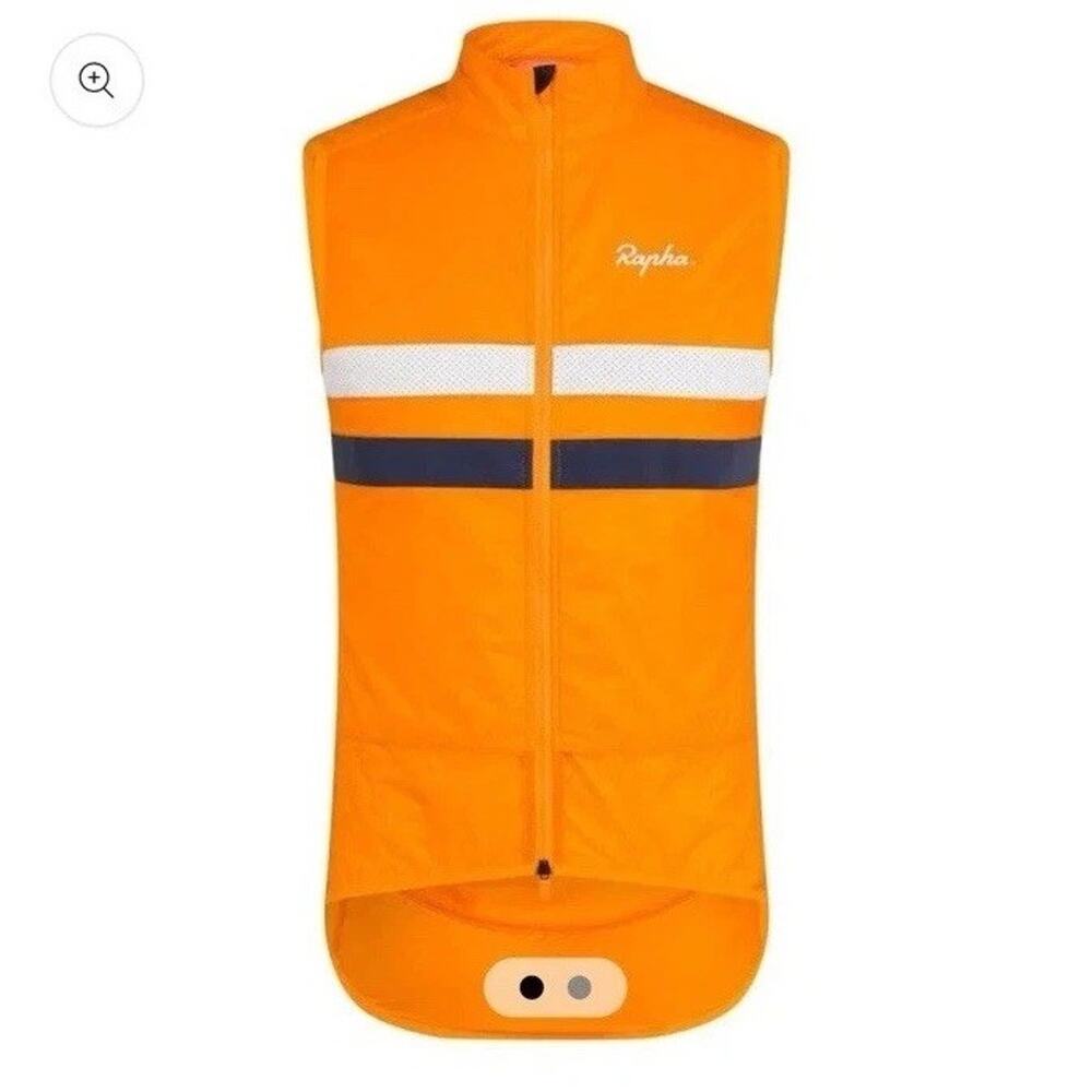 Rapha Mens Brevet Insulated Gilet (Terracotta/Yellow/Brick) Size Large NWOT
